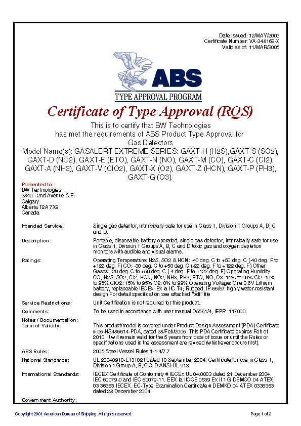 GasAlert-XT_Approval(ABS)